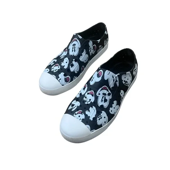 NWOT Natives Black Disney Mickey Mouse Slip Ons Size M5/W7 - Picture 2 of 6